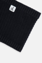 Winter Knit Neckwarmer Black-3