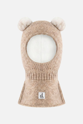 Baby Knit Bear Balaclava Light Taupe-0