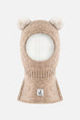 Baby Knit Bear Balaclava Light Taupe-0