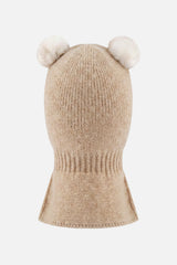 Baby Knit Bear Balaclava Light Taupe-1