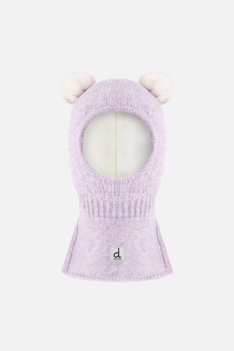 Baby Knit Bear Balaclava Lavender-0