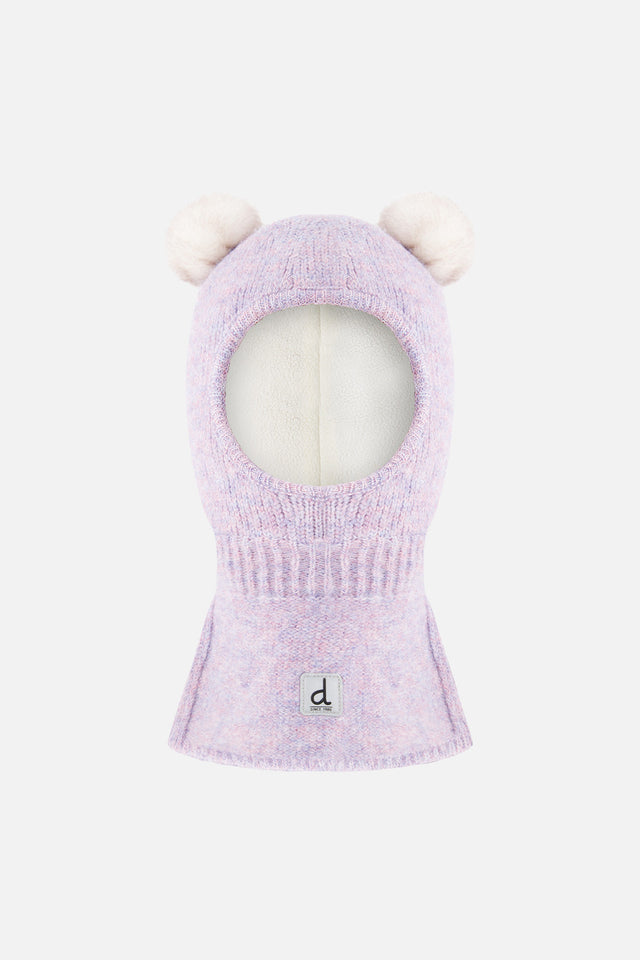 Baby Knit Bear Balaclava Lavender-0