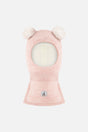 Baby Knit Bear Balaclava Pale Dusty Pink-0