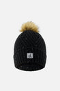 Winter Knit Hat With Pompom Black-0