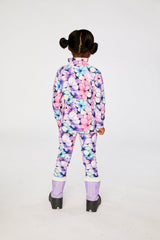 Deux par Deux Two Piece Thermal Underwear Purple Floral Print