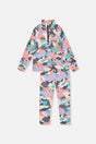 Two Piece Thermal Underwear Coral Camouflage Print-0