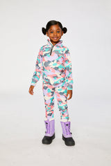 Two Piece Thermal Underwear Coral Camouflage Print-1