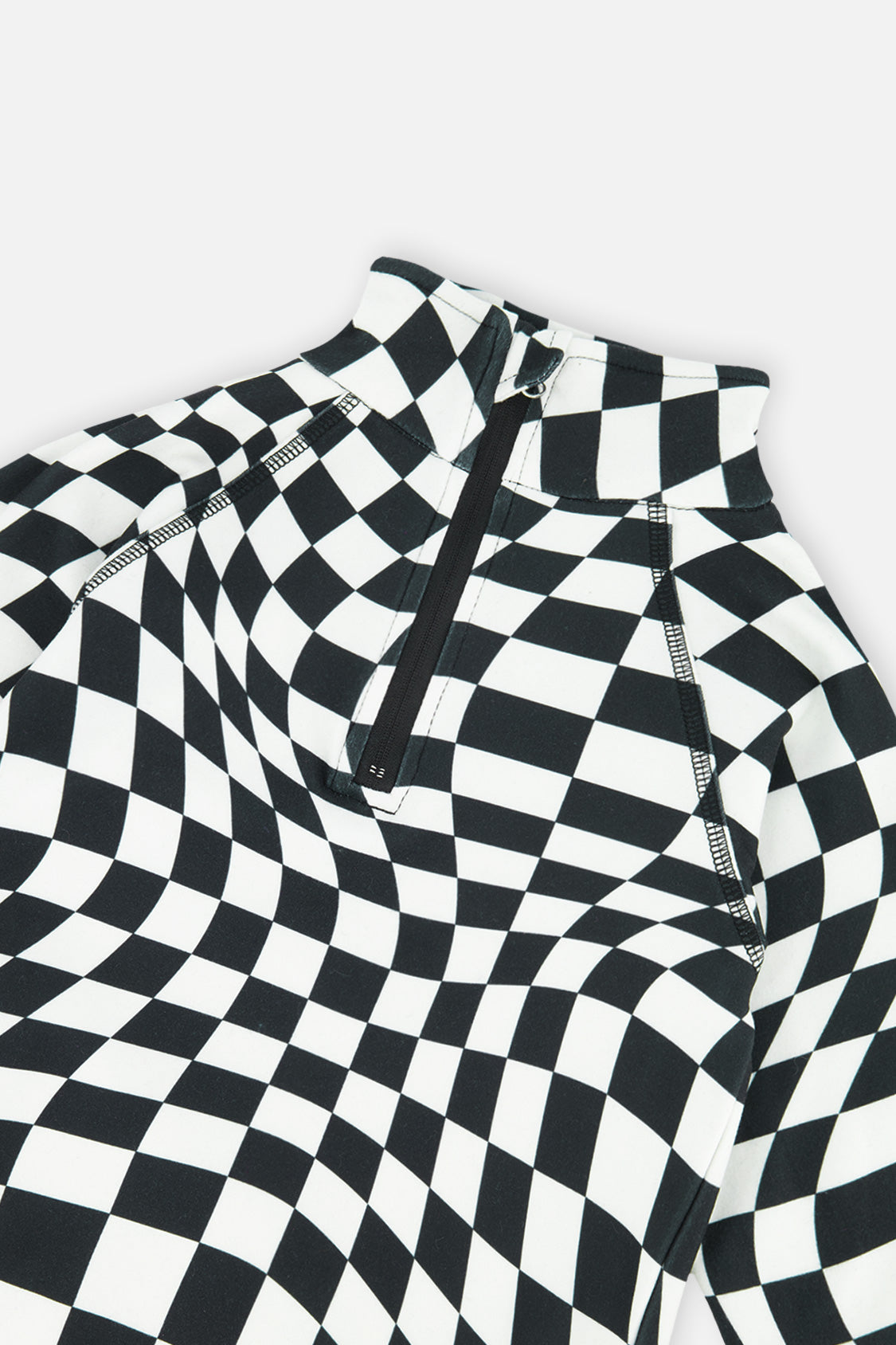 Deux par Deux Two Piece Thermal Underwear White Checkered Print