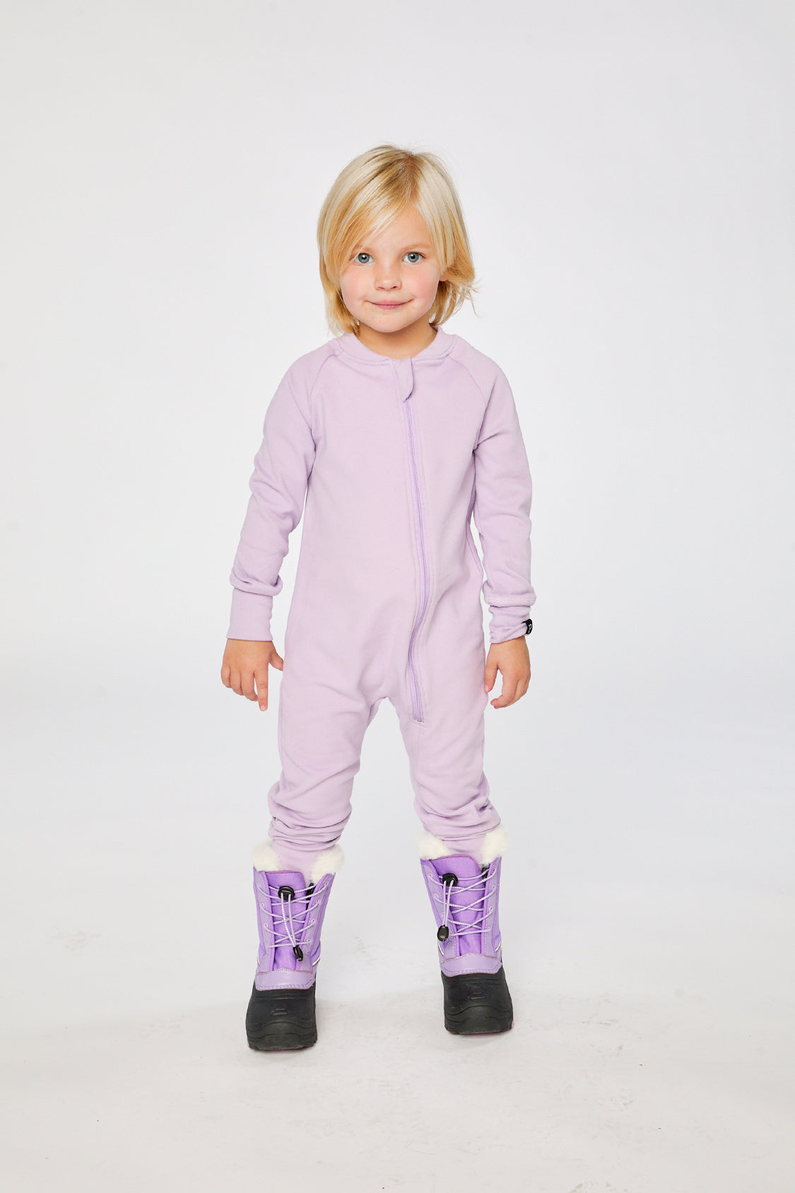Baby One Piece Thermal Underwear Lavender-1