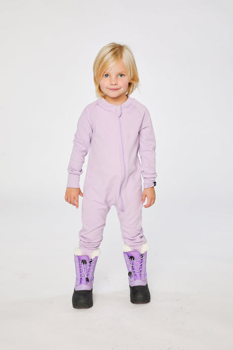 Baby One Piece Thermal Underwear Lavender-1