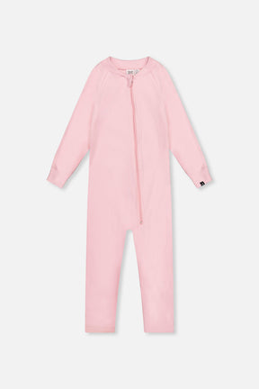 Baby One Piece Thermal Underwear Pale Pink-0