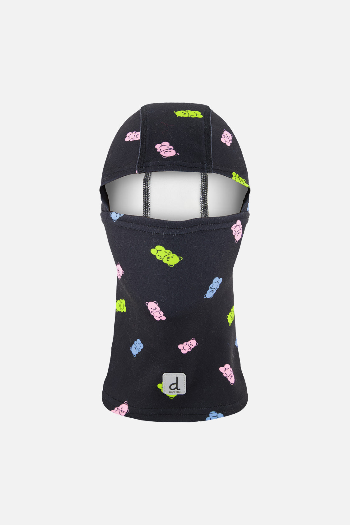 Brushed Jersey Balaclava Black Printed Gummy Bears-0
