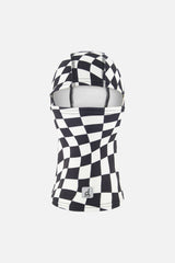 Brushed Jersey Balaclava White Checkered Print-0