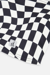 Brushed Jersey Balaclava White Checkered Print-3