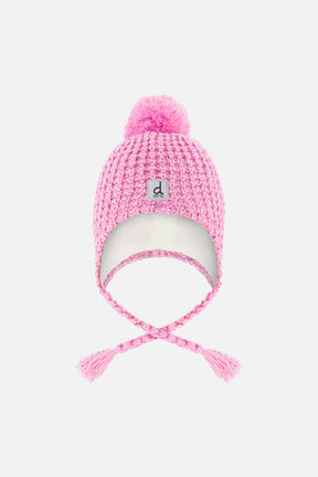 Baby Winter Peruvian Knit Hat With Pompom Pink-0