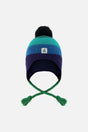 Winter Peruvian Knit Hat With Pompom Blue And Green Knit-0