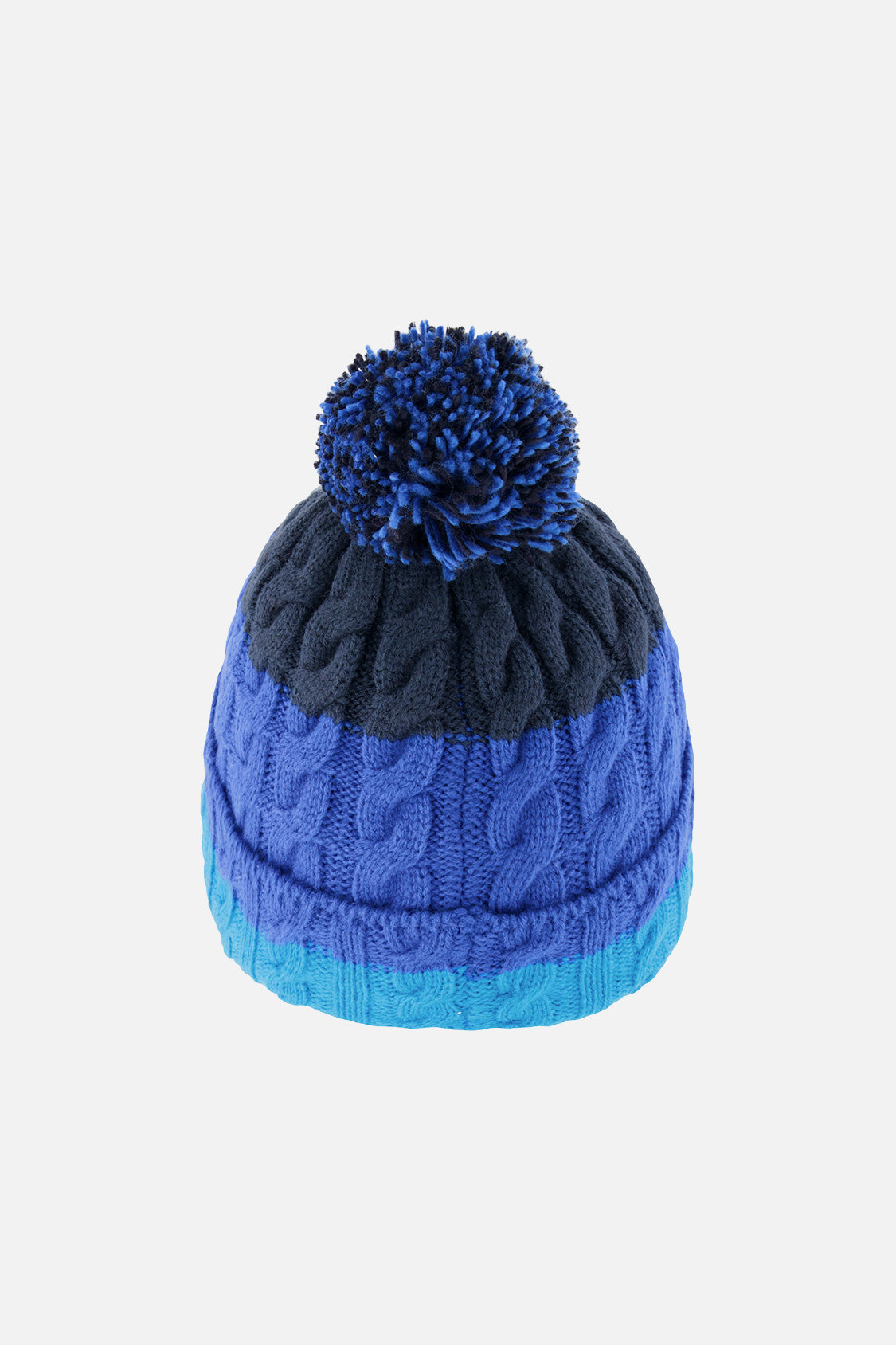 Winter Knit Hat With Pompom Dark Blue-2
