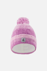Winter Knit Hat With Pompom Pinkish Violet-0