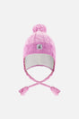Winter Peruvian Knit Hat With Pompom Pinkish Violet-0
