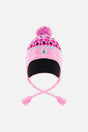 Winter Peruvian Knit Hat With Pompom Mint Green, Light Blue And Pinkish Violet-0