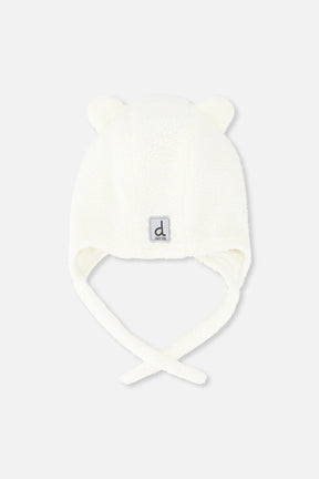 Baby Winter Sherpa Hat With Ear Flaps And Ears Off-White-0