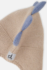 Baby Dino Winter Peruvian Knit Hat Light Taupe-3