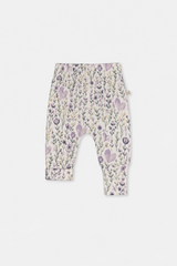 Two Pack Organic Cotton Evolutive Pants Purple Floral Print-2
