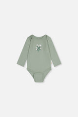 Organic Cotton Onesie Greyish Green-1