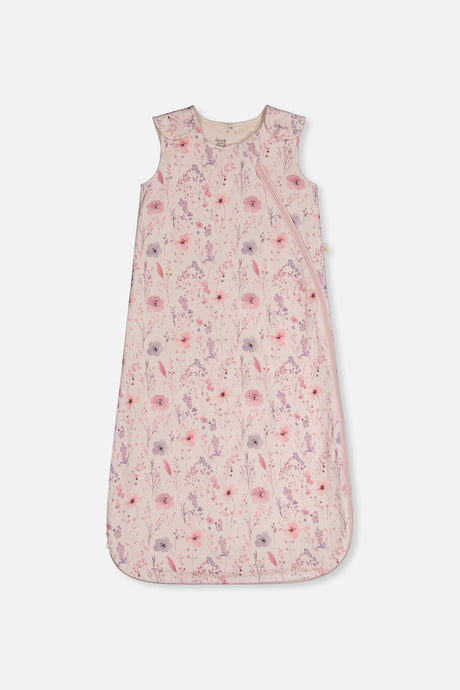 Organic Cotton Sleep Sack Pink Printed Flowers-0