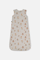 Organic Cotton Sleep Sack Beige Animal Print-1
