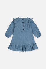 Chambray Dress Light Blue Denim-2