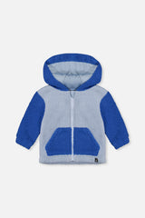 Sherpa Hooded Jacket Blue-0