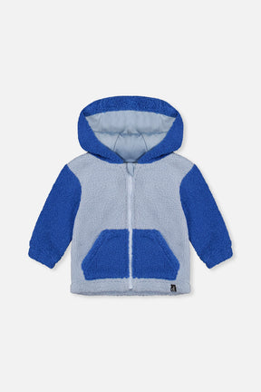 Sherpa Hooded Jacket Blue-0