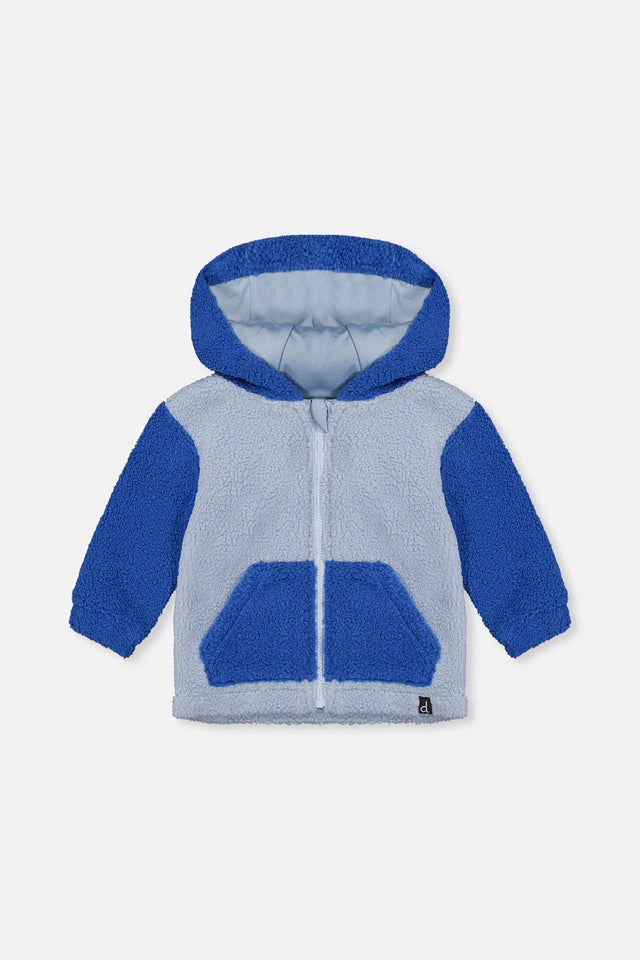 Sherpa Hooded Jacket Blue-0