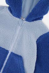 Sherpa Hooded Jacket Blue-3