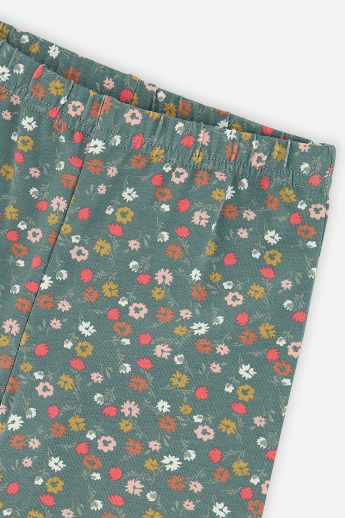 Baby Tunic And Leggings Set Pale Pink And Green Floral Print-3