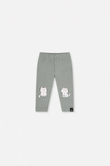Baby Organic Cotton Leggings Sage Green-0