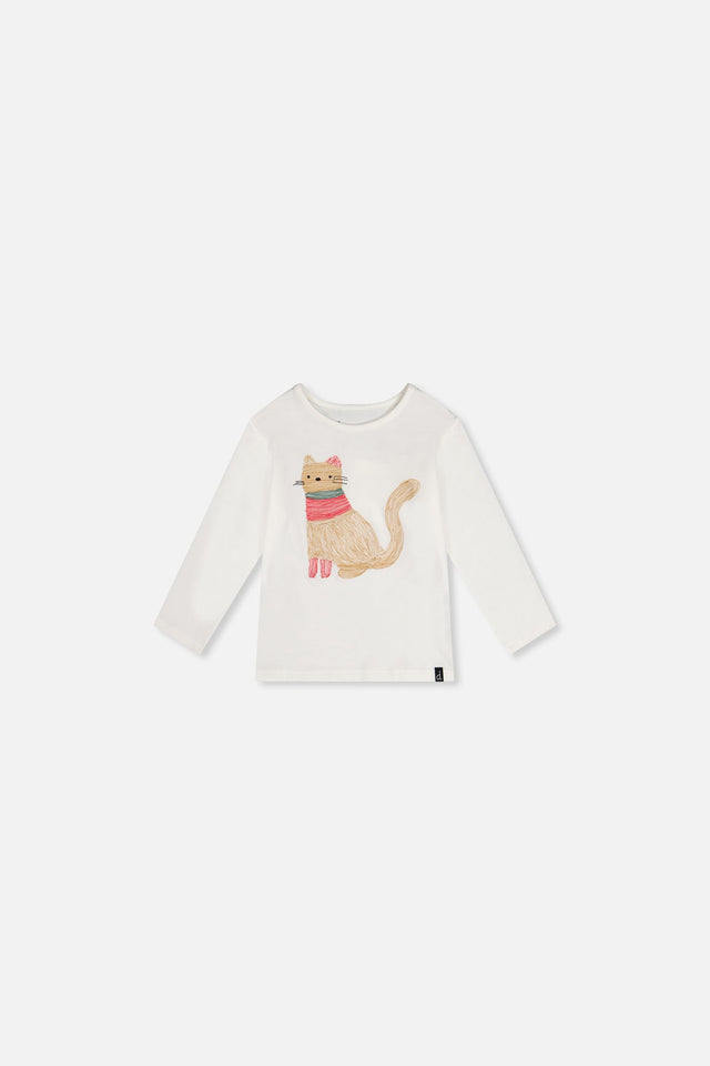 Baby Organic Cotton Long Sleeve T-Shirt Off-White-0