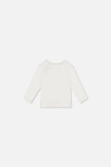Baby Organic Cotton Long Sleeve T-Shirt Off-White-1