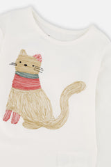Baby Organic Cotton Long Sleeve T-Shirt Off-White-2