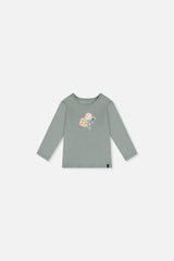 Baby Organic Cotton Long Sleeve T-Shirt Sage Green-0