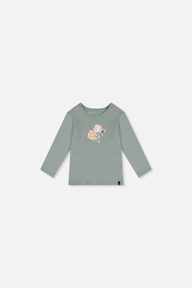 Baby Organic Cotton Long Sleeve T-Shirt Sage Green-0