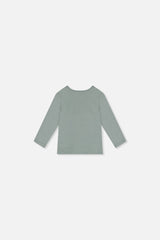 Baby Organic Cotton Long Sleeve T-Shirt Sage Green-1
