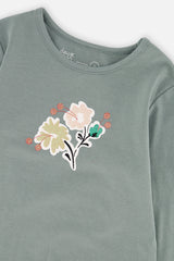 Baby Organic Cotton Long Sleeve T-Shirt Sage Green-2