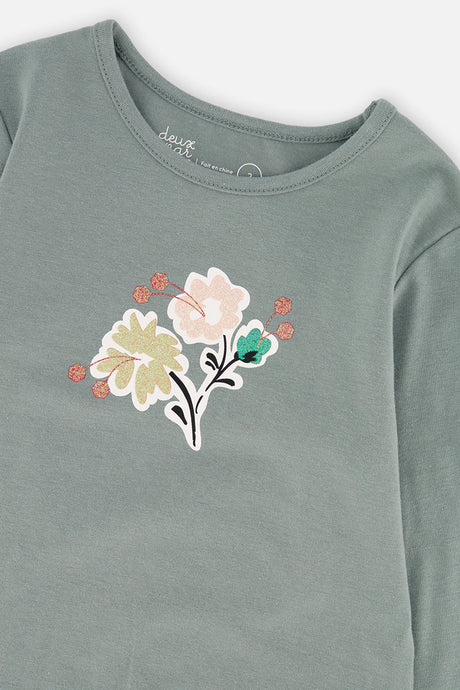 Baby Organic Cotton Long Sleeve T-Shirt Sage Green-2