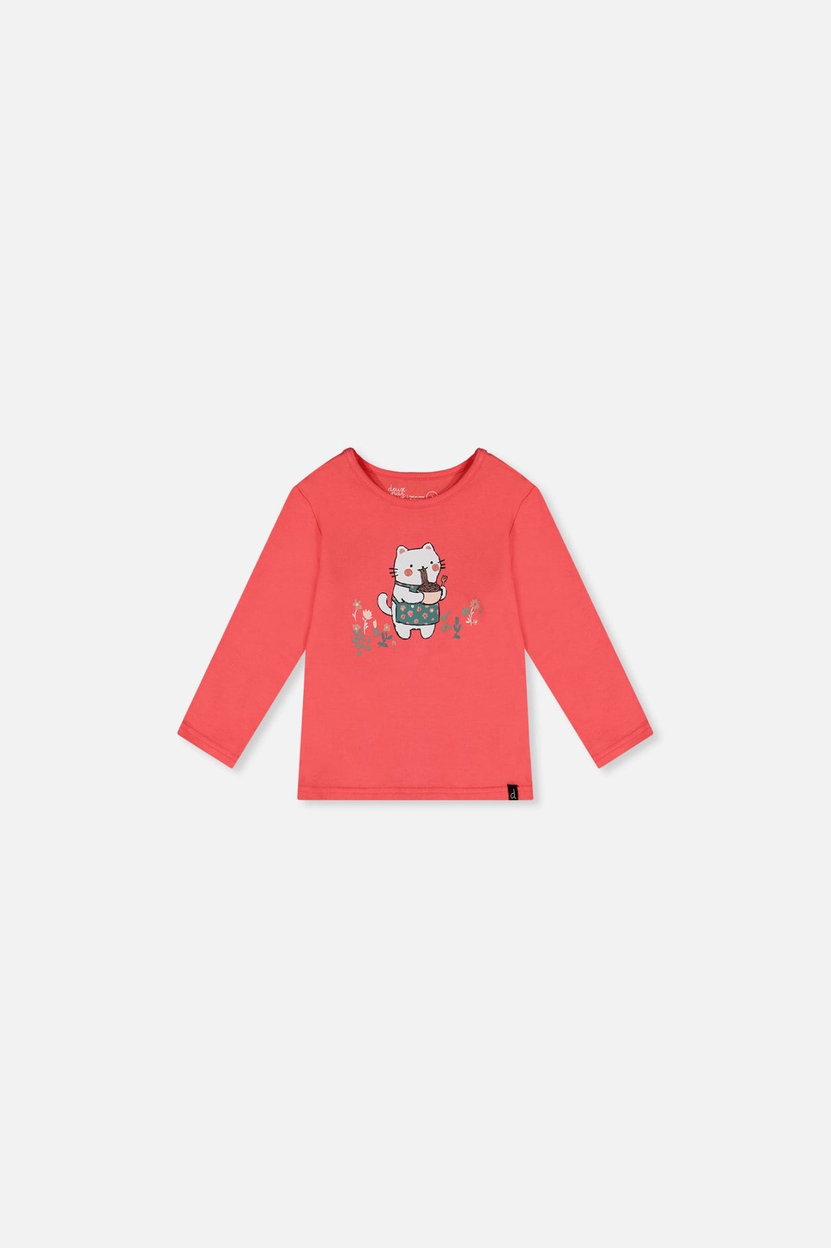 Baby Organic Cotton Long Sleeve T-Shirt Coral Pink-0