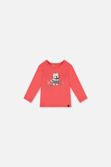 Baby Organic Cotton Long Sleeve T-Shirt Coral Pink-0