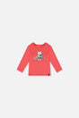 Baby Organic Cotton Long Sleeve T-Shirt Coral Pink-0