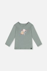 Organic Cotton Long Sleeve T-Shirt Sage Green-0
