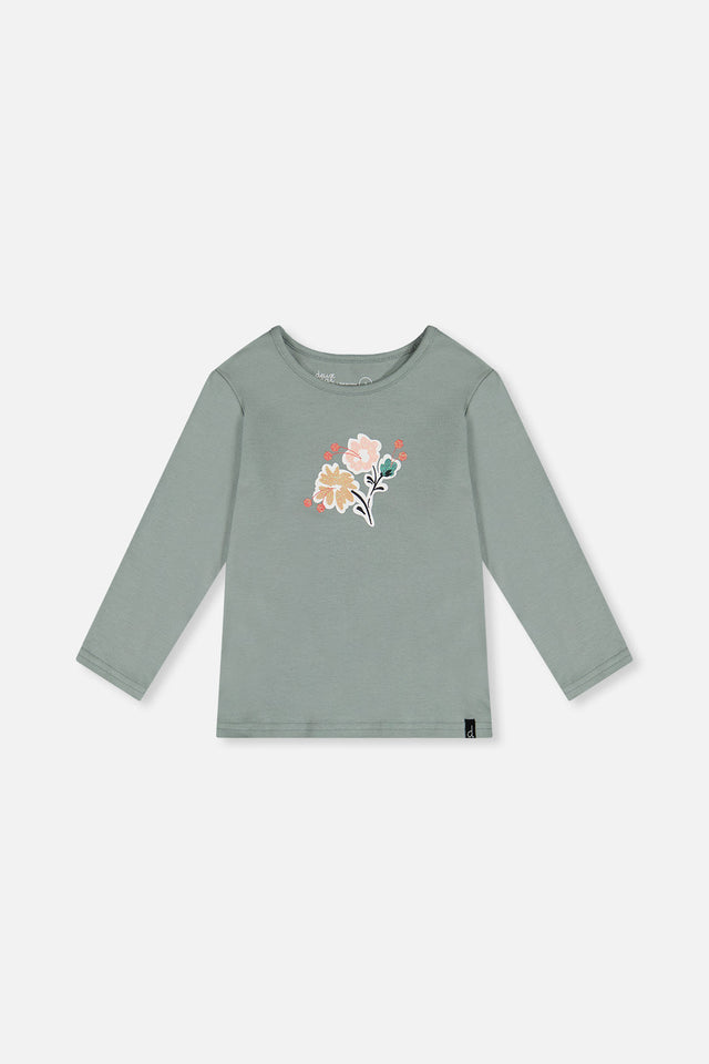 Organic Cotton Long Sleeve T-Shirt Sage Green-0